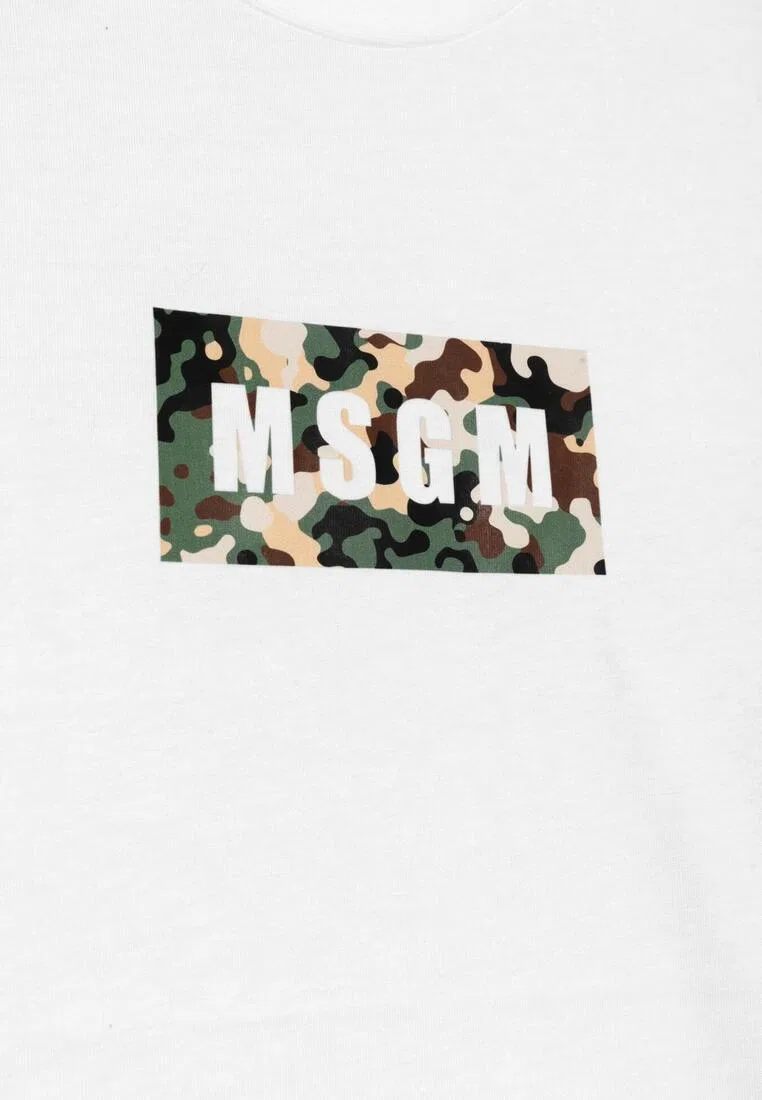Футболка, хлопок, для детей Msgm, белый — фото 2