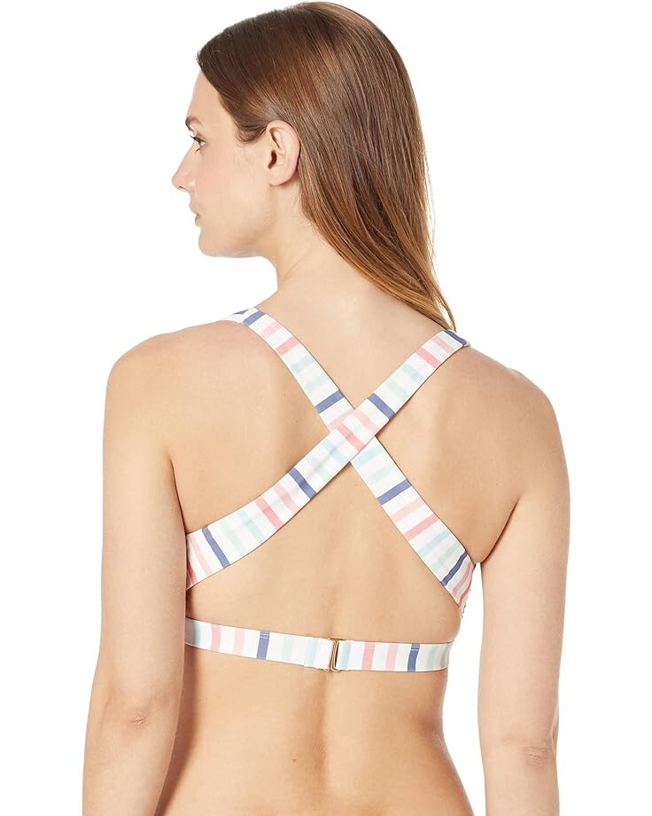 

Топ бикини Southern Tide Patio Party Stripe Bikini Top, цвет Rouge Red