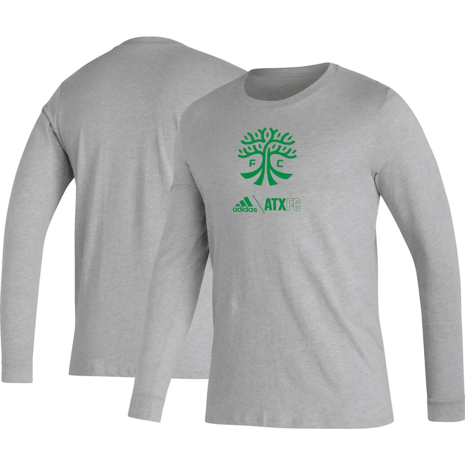 

Мужская футболка с длинным рукавом Heather Grey Austin FC Icon adidas