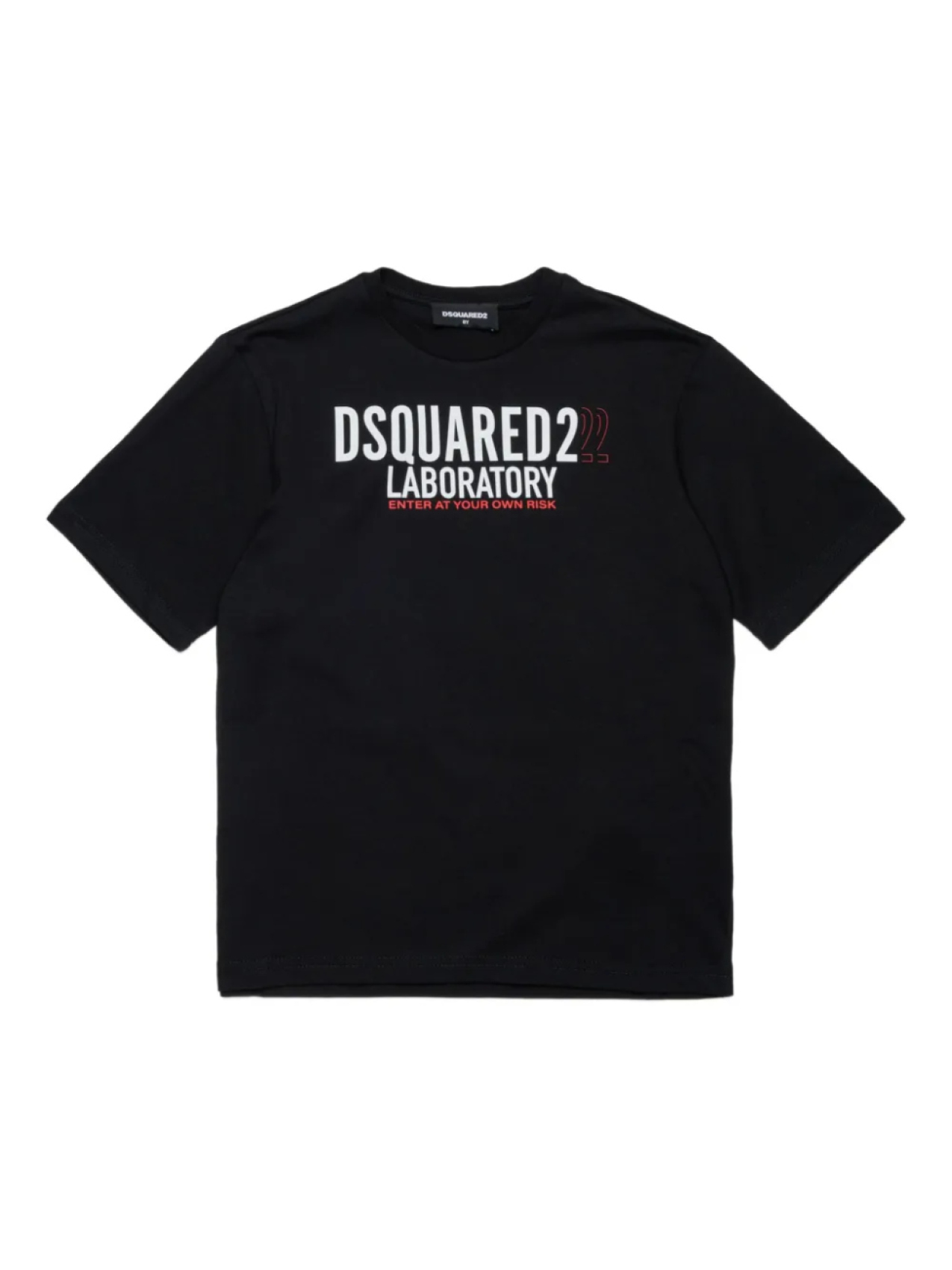 

Футболка DSQUARED2 KIDS из хлопка с графическим принтом, черный