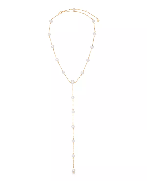 

Ожерелье-Лариат из капающего перламутра Ettika, gold