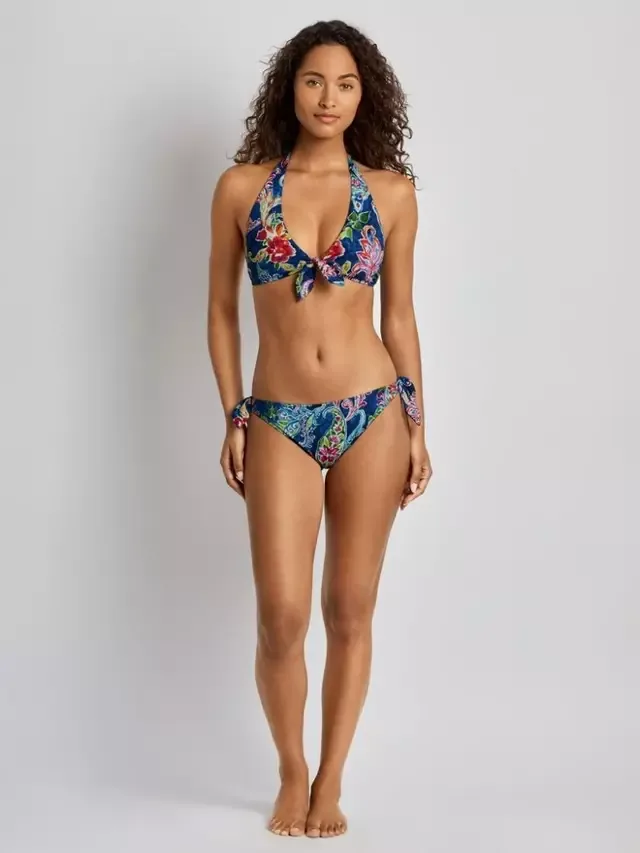 Бикини-топ Lauren с завязками на шее и узором пейсли, Coastal Ralph Lauren