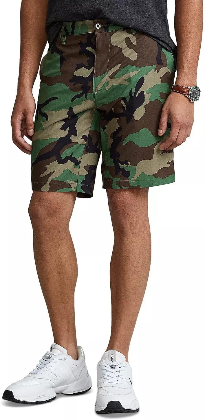 Polo Ralph Lauren мужские классические шорты-чинос с эластаном, Green Multi — фото 2