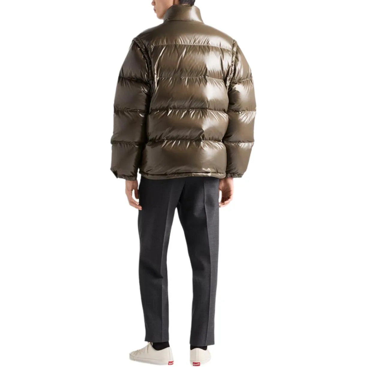 Пуховик из Re-Nylon PRADA, Green Camouflage — фото 3