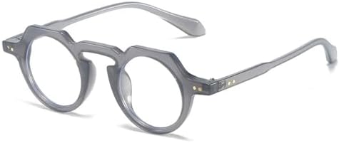 

Популярные модные маленькие круглые солнцезащитные очки для женщин в стиле ретро с заклепками, солнцезащитные очки UV400 для мужчин с прозрачными линзами MTZJH, Grey Clear