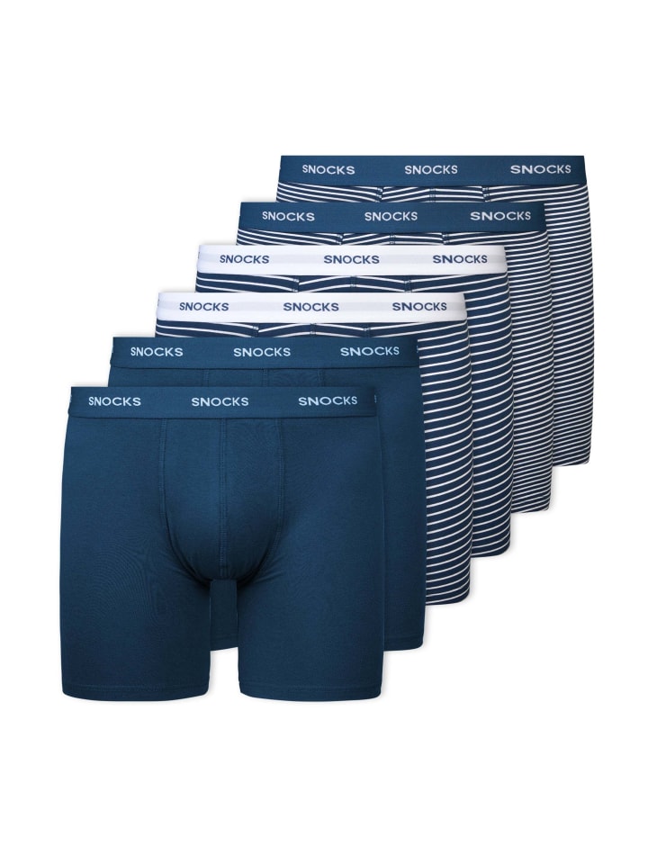

Трусы боксеры SNOCKS, цвет blau (streifen)