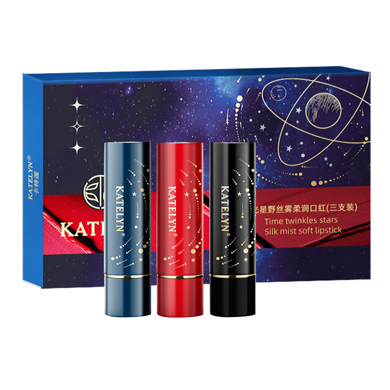 

Starlit Flowing Light бархатные помады матовое покрытие с матовой текстурой легко растушевываются естественный тон кожи 3 шт KATELYN