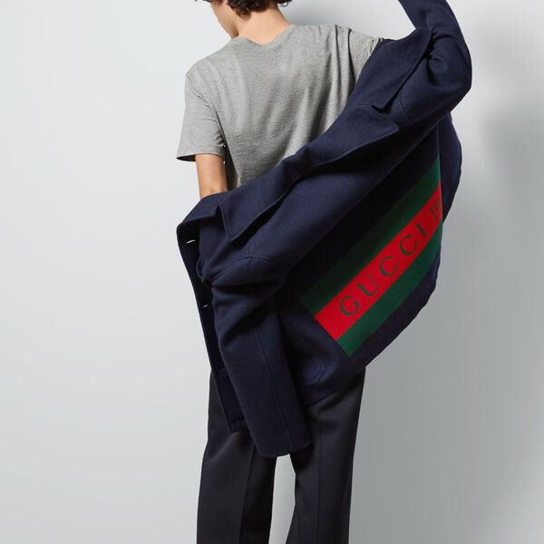 Футболка cotton jersey printed t-shirt 'grey' Gucci, серый — фото 4