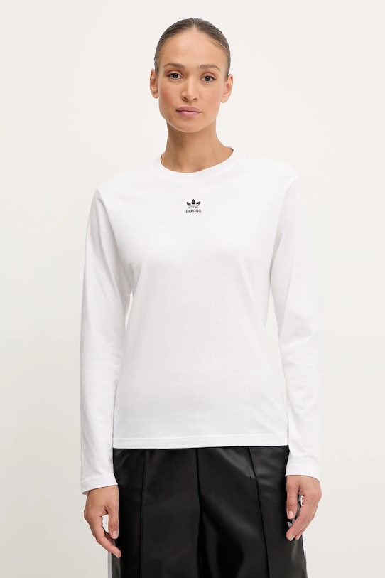 

Хлопковая толстовка Essentials с длинным рукавом Adidas Originals, белый