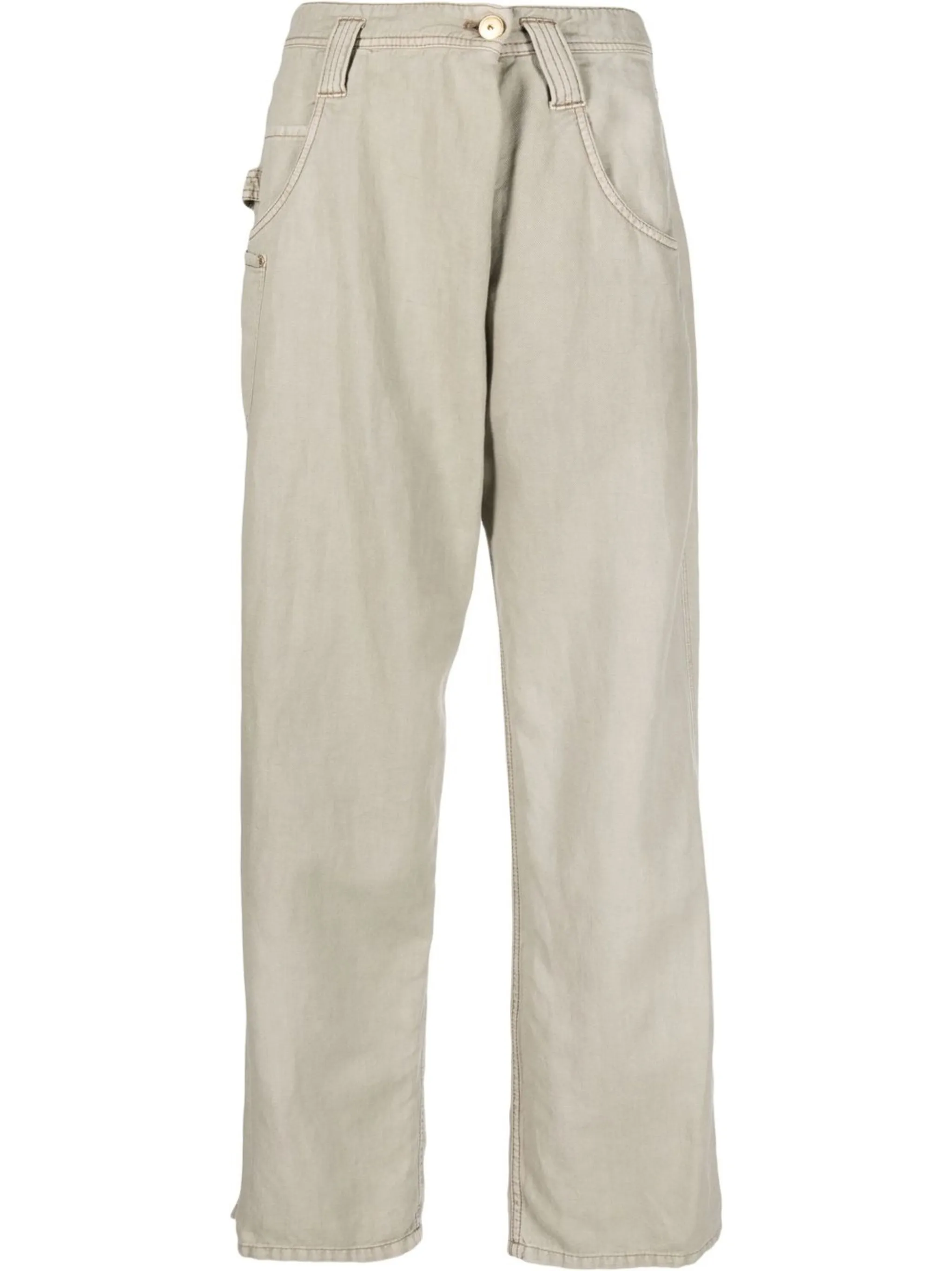 

Прямые брюки с завышенной талией Brunello Cucinelli, зеленый