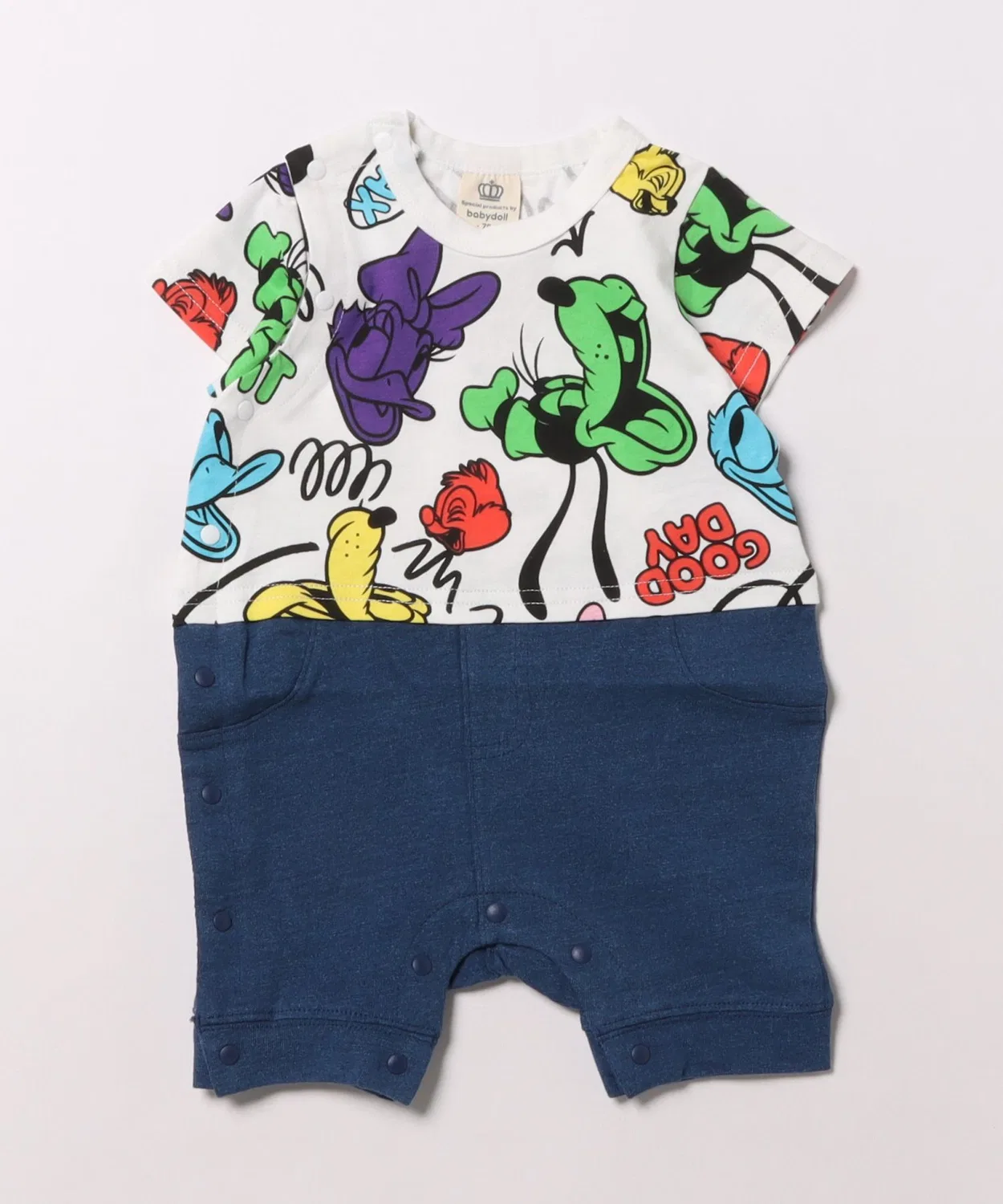 Ромпер с цветочным принтом BABYDOLL Disney, 80 см, белый — фото 2