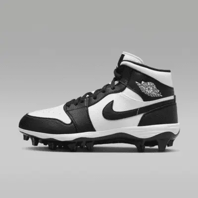 Бутсы Jordan 1 Mid TD, цвет White/Black/Black