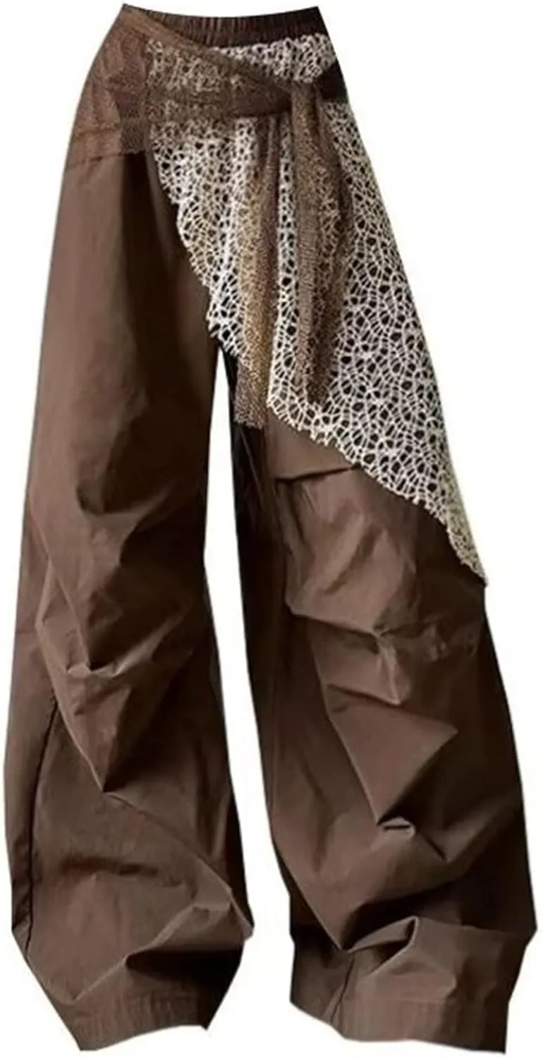 

CORIRESHA Женские широкие брюки Y2K в стиле бохо