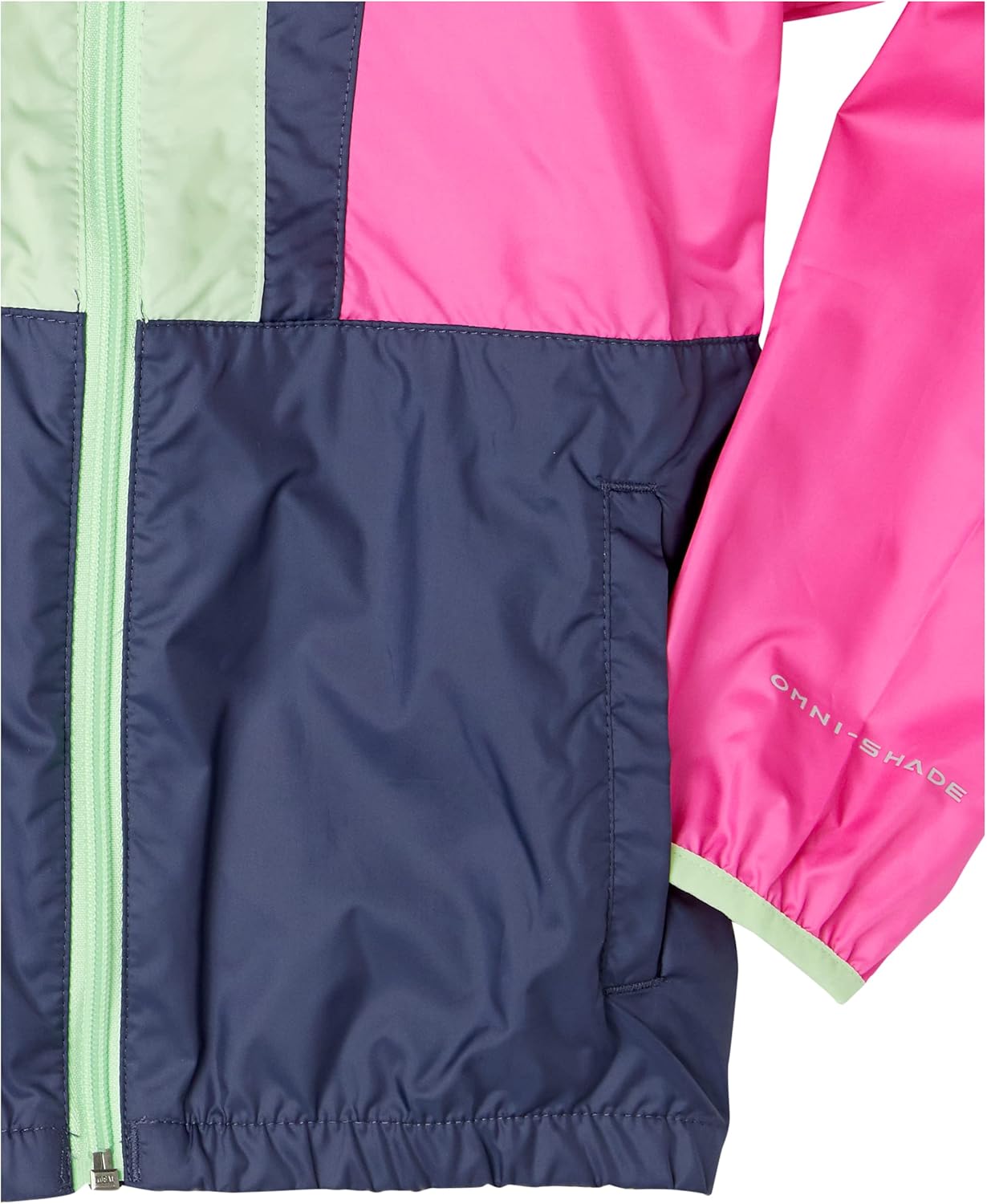 Columbia Boys' Back Bowl Hooded Windbreaker, Pink Ice/Nocturnal/Key West — фото 4