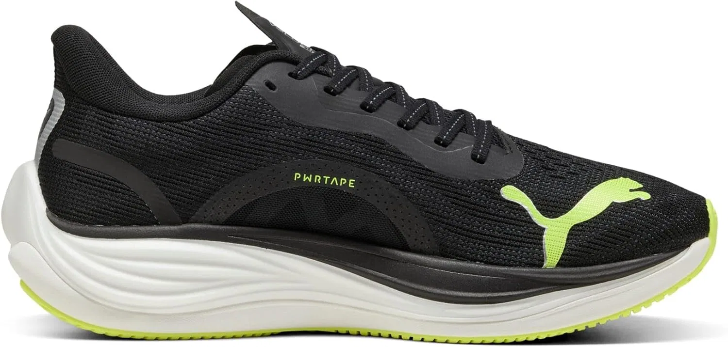 Мужские беговые кроссовки Puma Velocity Nitro 3, нейтральный цвет, PUMA Black-Yellow Alert - черный — фото 3