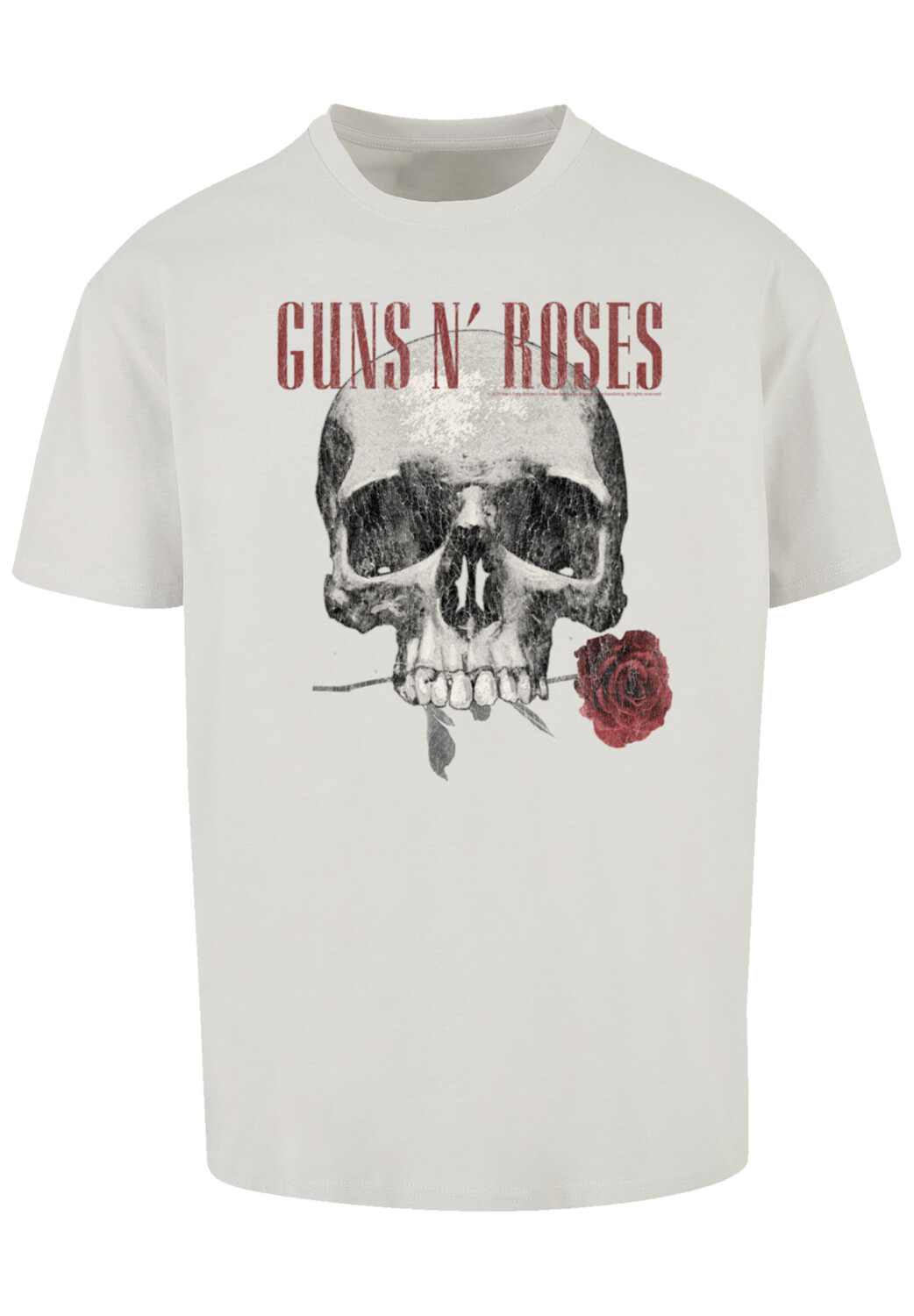 

Футболка F4NT4STIC Guns 'n' Roses Flower Skull Rock Musik Band, цвет lightasphalt