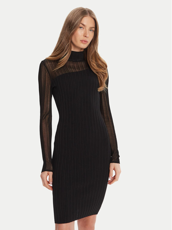 

Вязаное платье slim fit Siclaminy 50542664 Hugo, черный