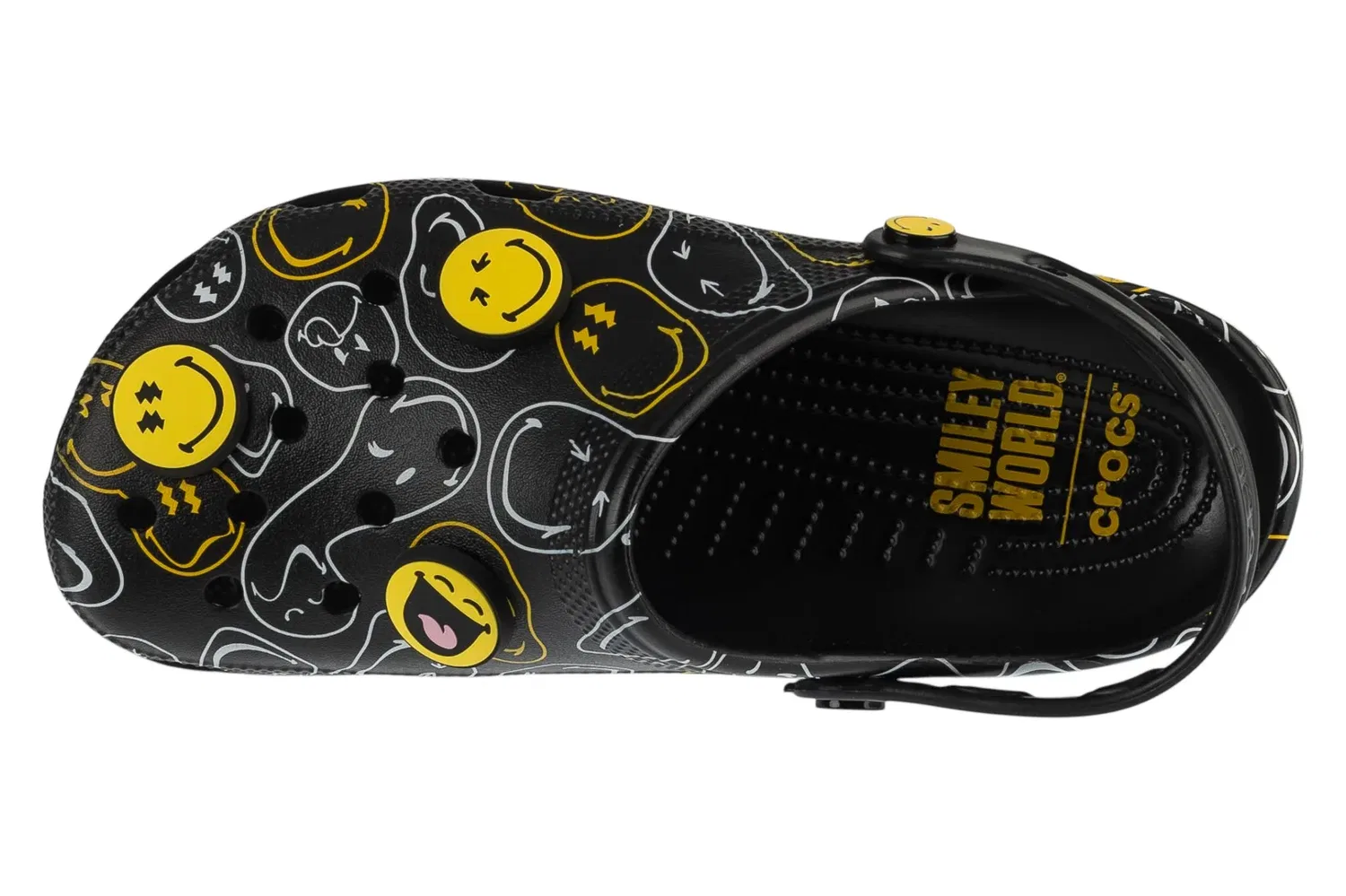 Тапочки для бассейна с улыбкой, Crocs, черный — фото 3
