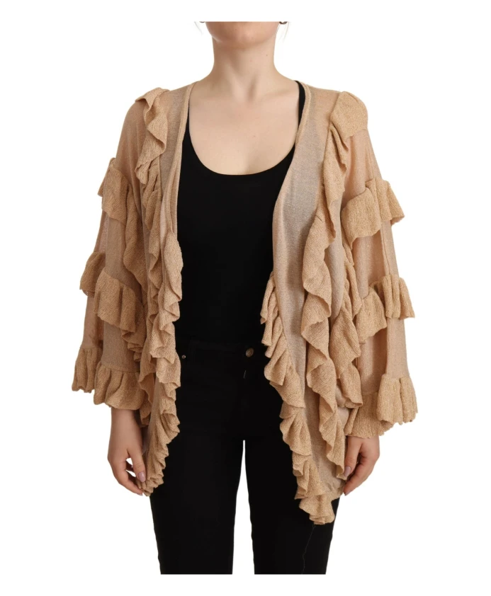 

Бежевый кардиган с оборками и открытым передом. Aniye By, бежевый