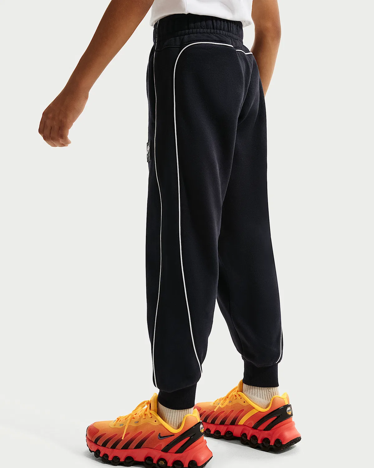 Детские спортивные штаны Nike Air из флиса, Black/White/White — фото 3