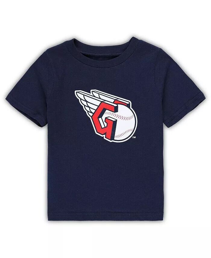 

Темно-синяя футболка с основным логотипом Cleveland Guardians Team Crew для мальчиков и девочек для младенцев Outerstuff, синий