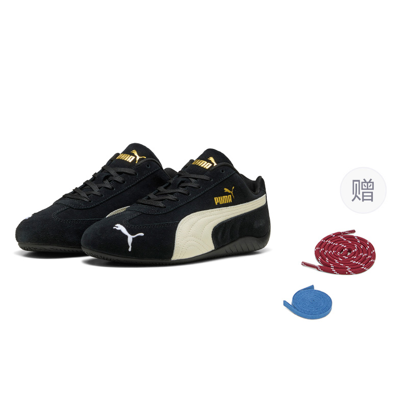 

PUMA Скоростные коты коллекции устойчивые к истиранию низкие повседневные туфли унисекс черные черные со шнурками, цвет Black (laces)