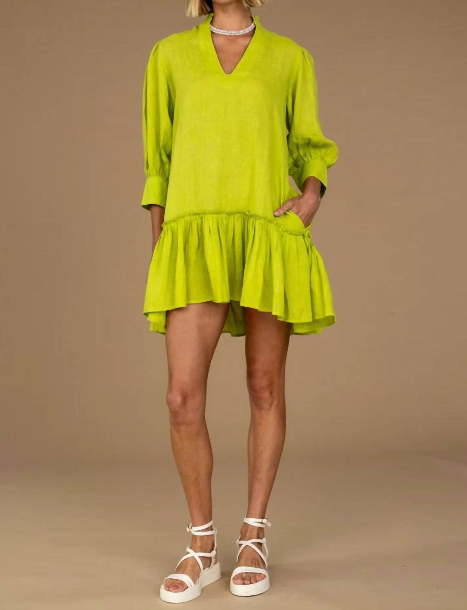 

Платье Chloe цвета цитрона Olivia James the Label, цвет citron