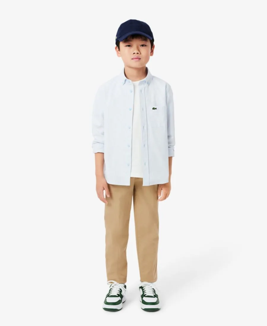 Брюки из эластичной саржи для мальчиков 8-18 лет Lacoste, хаки — фото 2