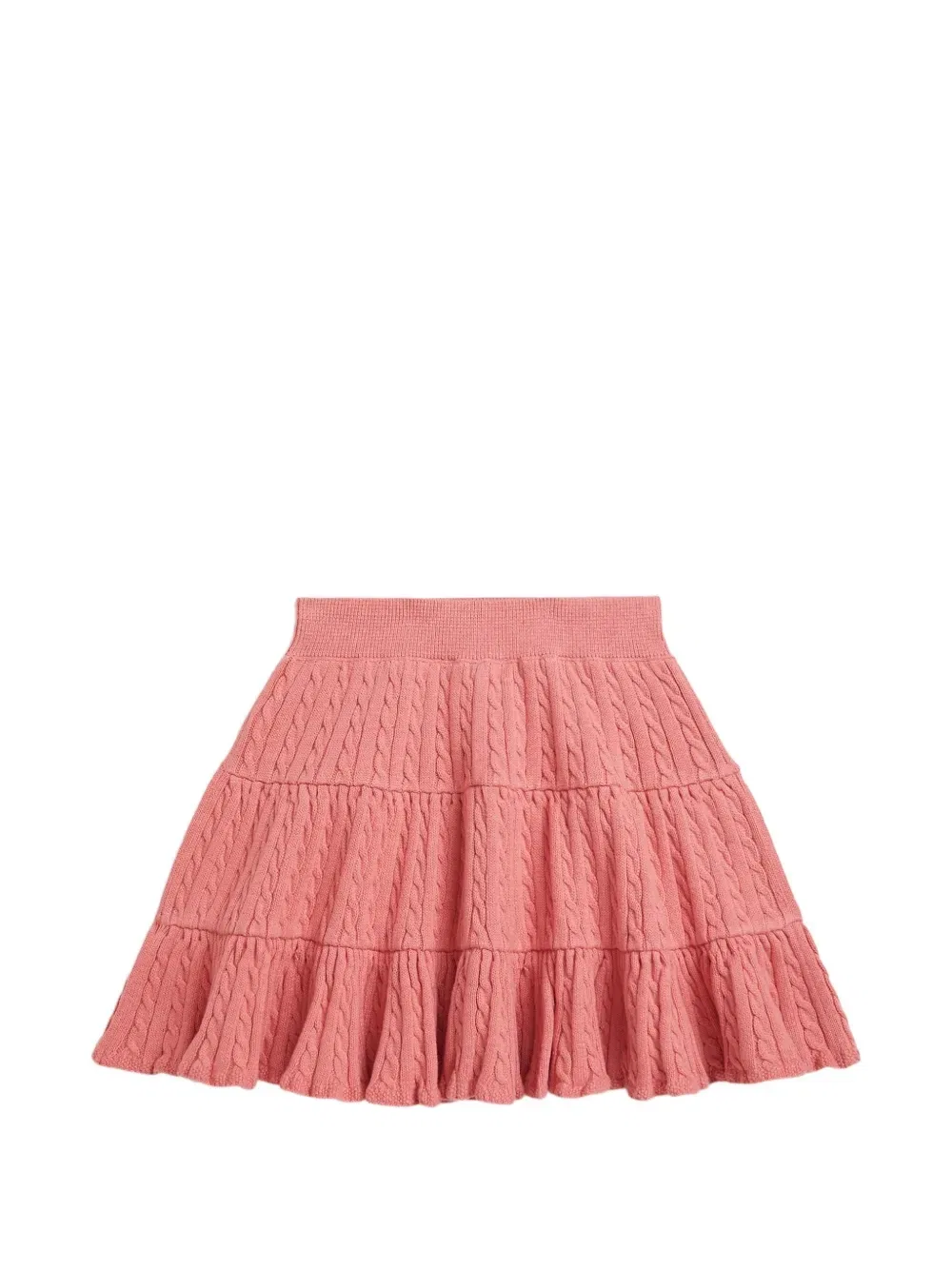 Ярусная юбка мини Polo Ralph Lauren Kids, розовый — фото 2