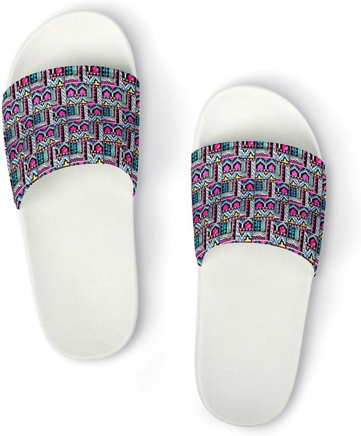 

Унисекс сланцы с черепами пиратов - с принтом - можно носить дома или на улице Generic, белый