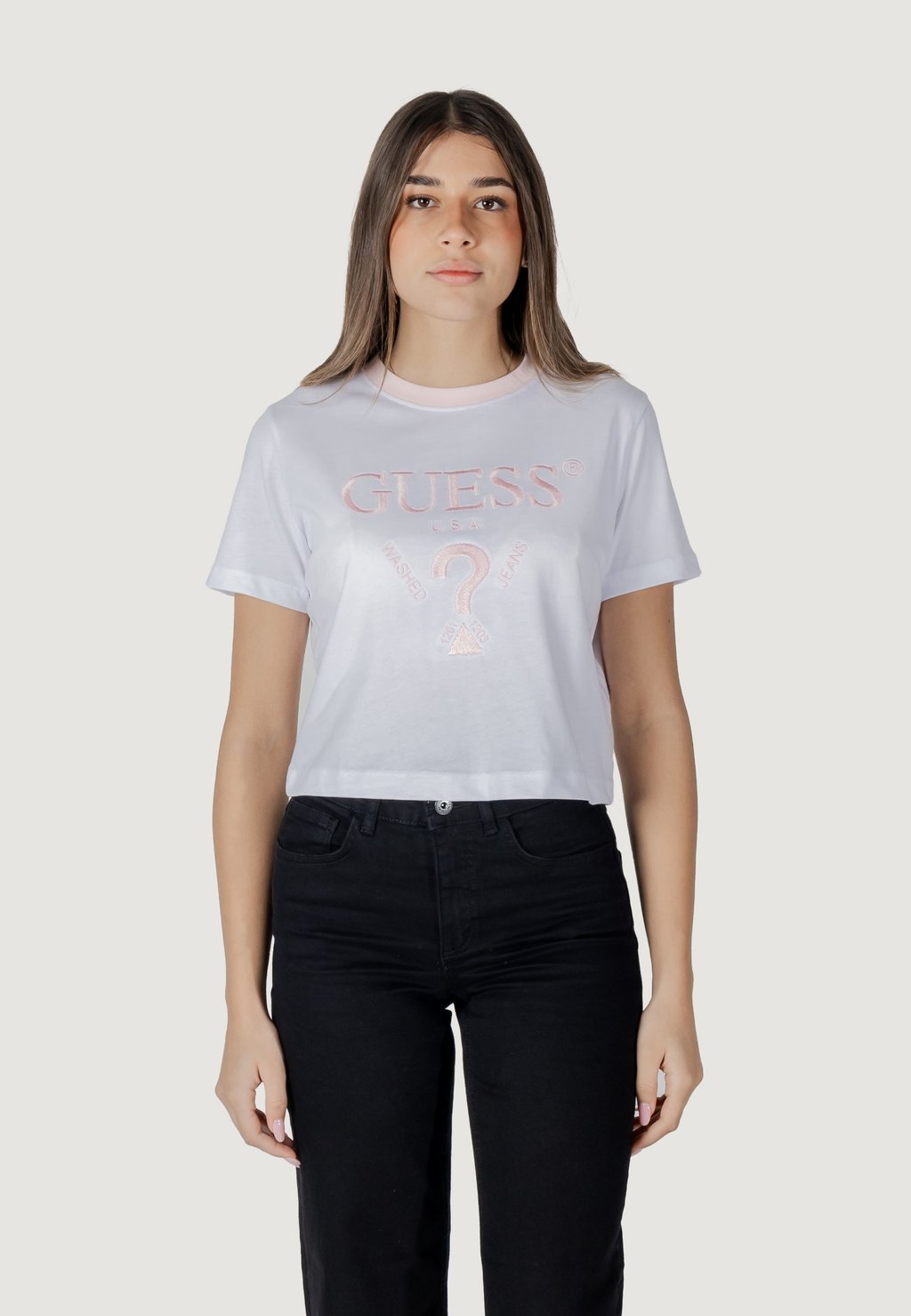 

Футболка с принтом FILANTA CROP TEE Guess, белый