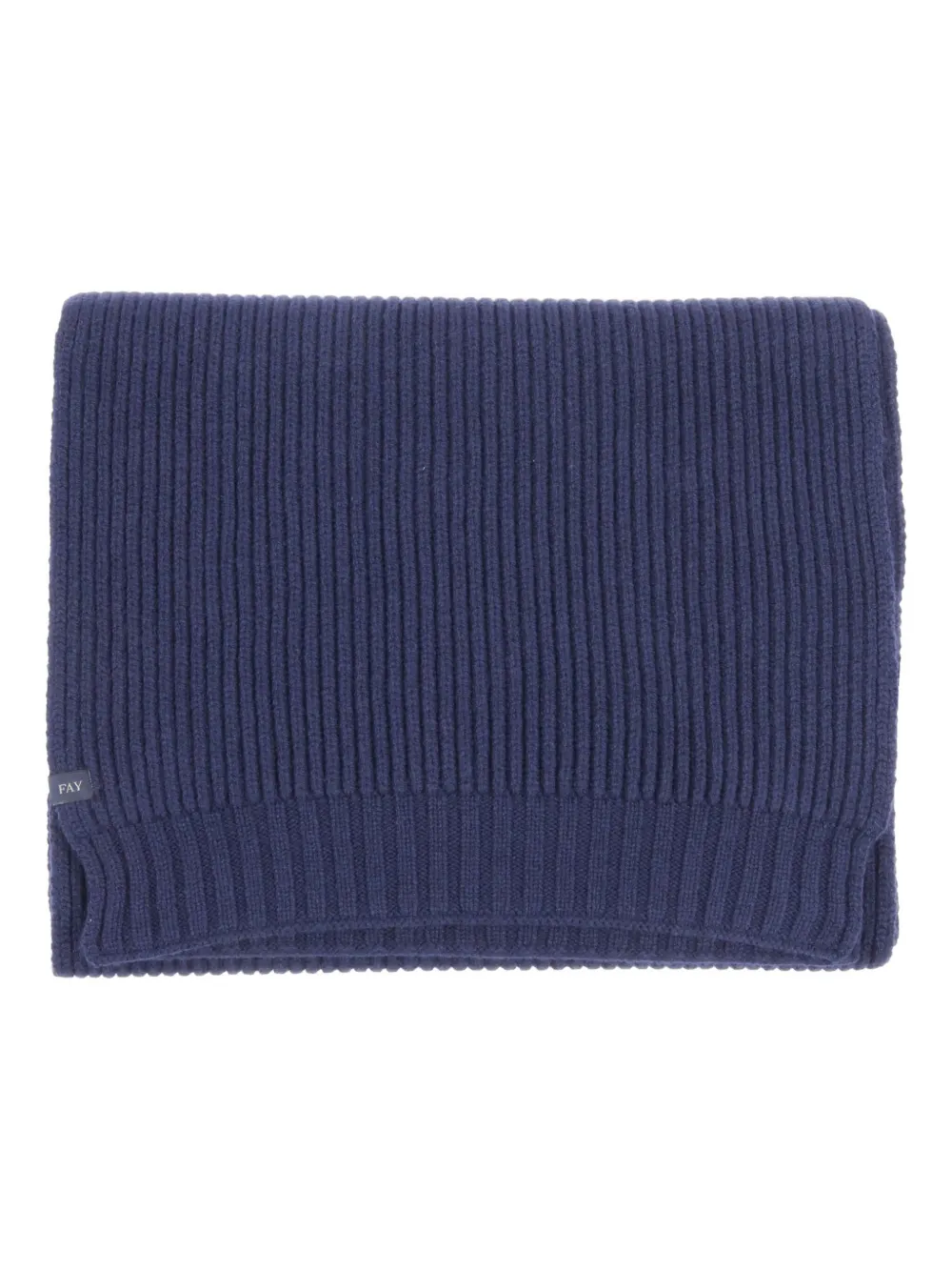 

Шерстяной шарф в рубчик Fay, синий