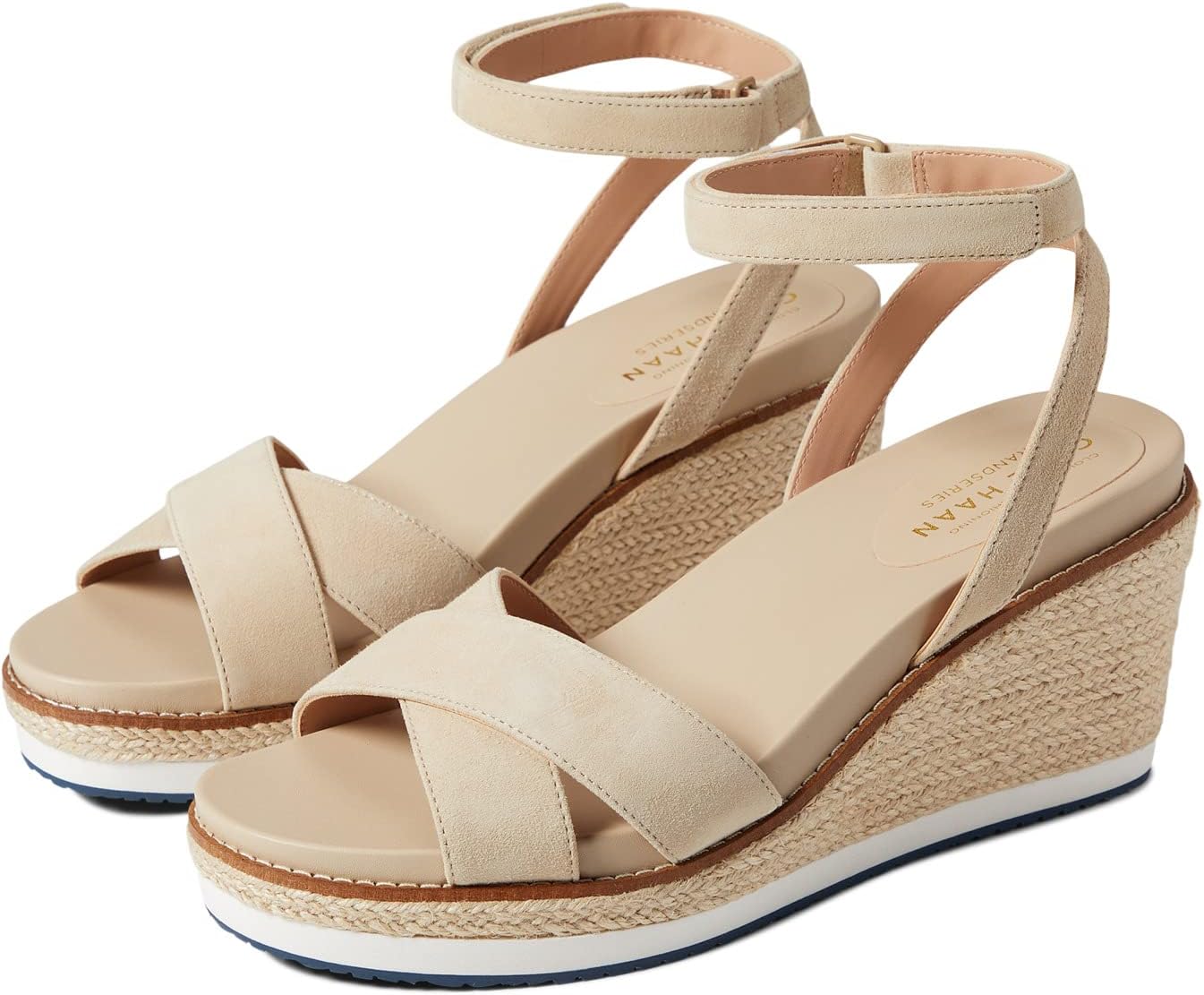 Сандалии Cole Haan Cloudfeel Espadrille Wedge Sandal 75 mm, цвет Sesame