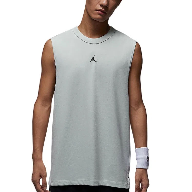 Майка-борцовка Jordan As M J Tank Tops серая с белым — фото 4