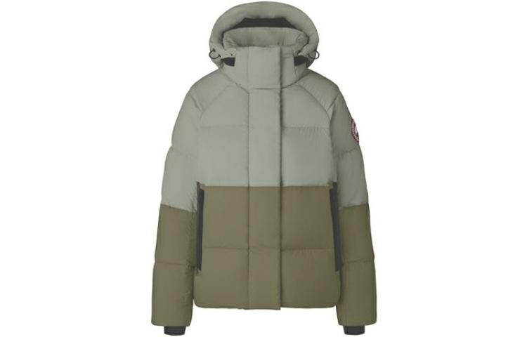 

Женский пуховик Canada Goose, цвет artemisia green/military green/dark blue color matching