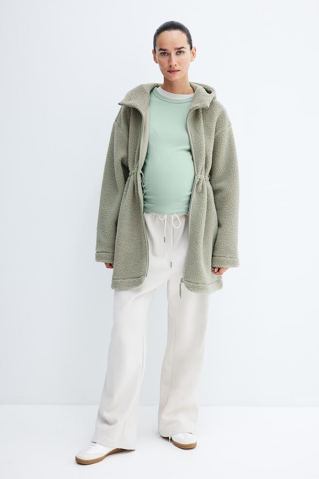 

Мама до и после флисовой куртки Тедди H&M, зеленый
