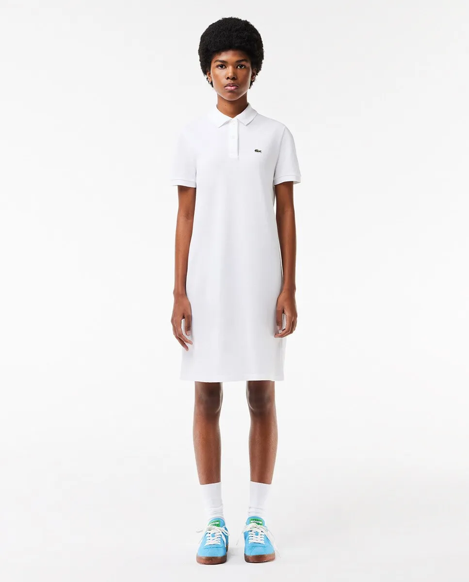 

Трикотажное платье Lacoste из пике, белый