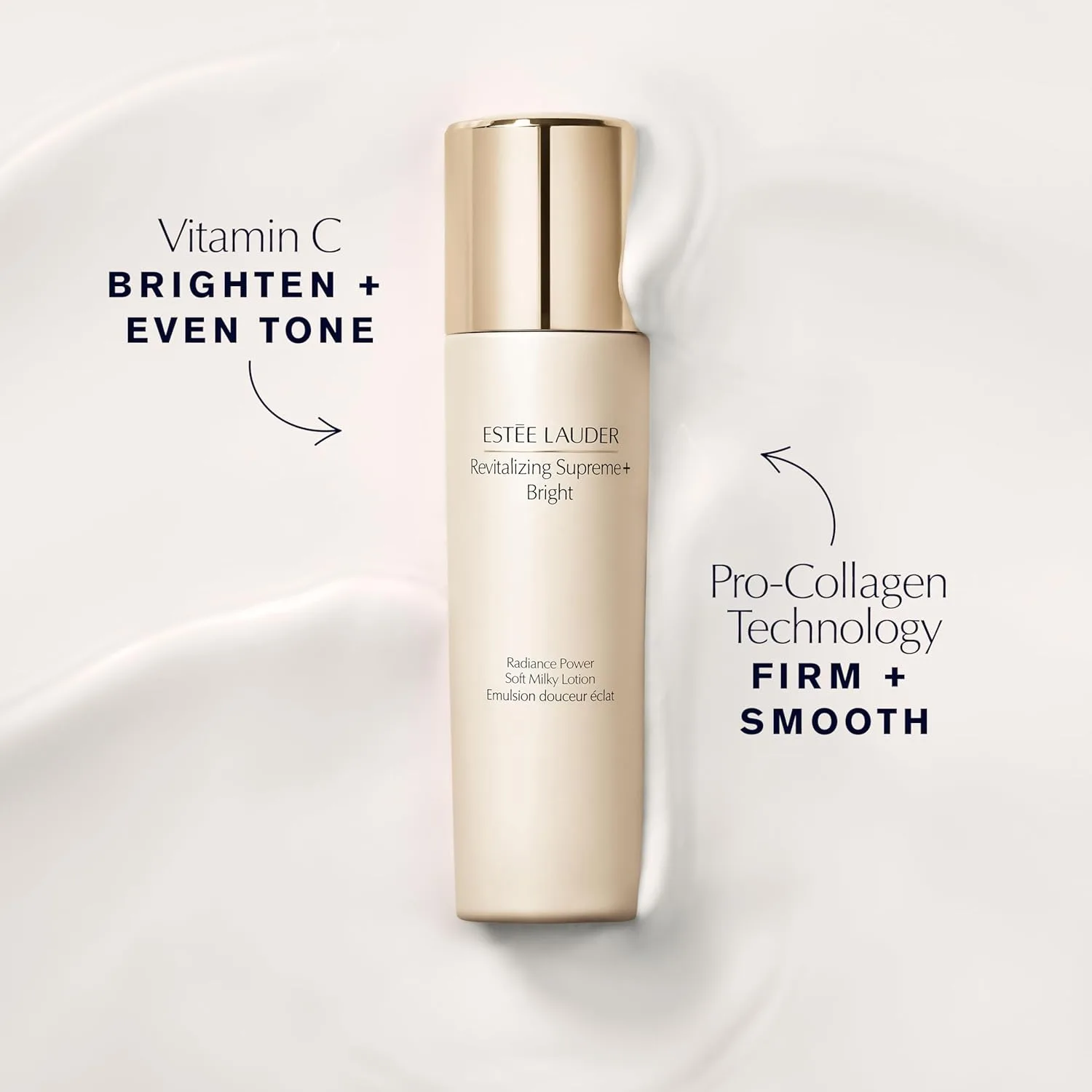 Увлажняющий молочный лосьон Estée Lauder Revitalizing Supreme+ Bright Radiance Power Soft с витамином С | Борется с пигментными пятнами и тусклостью кожи, 95 мл, Brown — фото 3