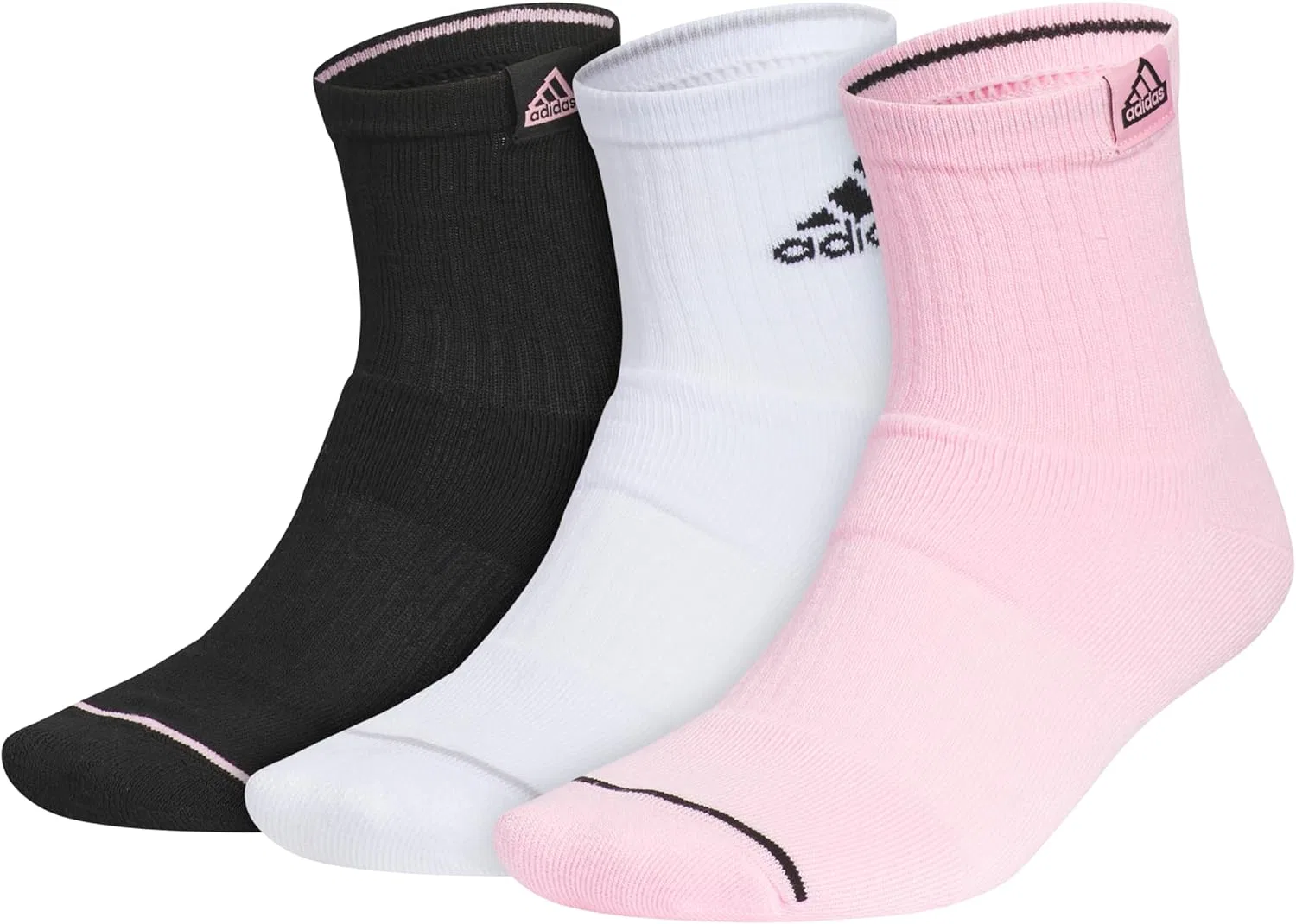 Носки с компрессией свода стопы adidas, 3 пары, Black/True Pink/White