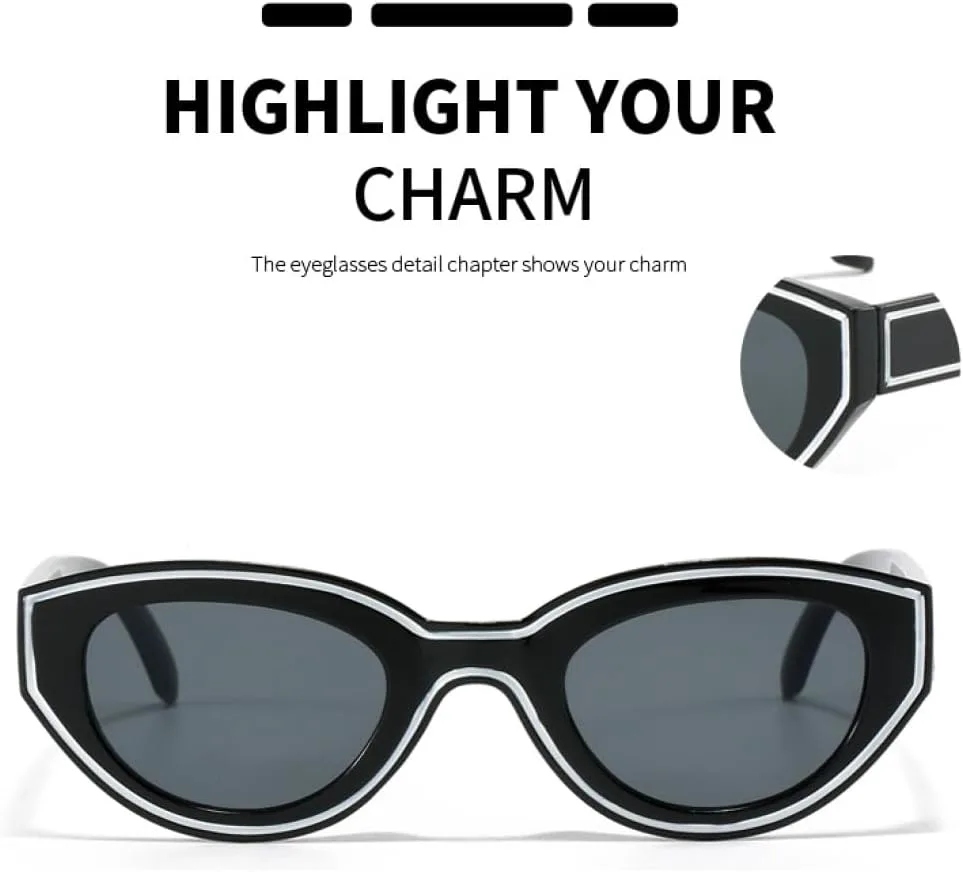 

Солнцезащитные очки Polygon для женщин, винтажный градиент, конфетные оттенки, «кошачий глаз», модные очки для путешествий, защита от ультрафиолета UV400 MTZJH, Black