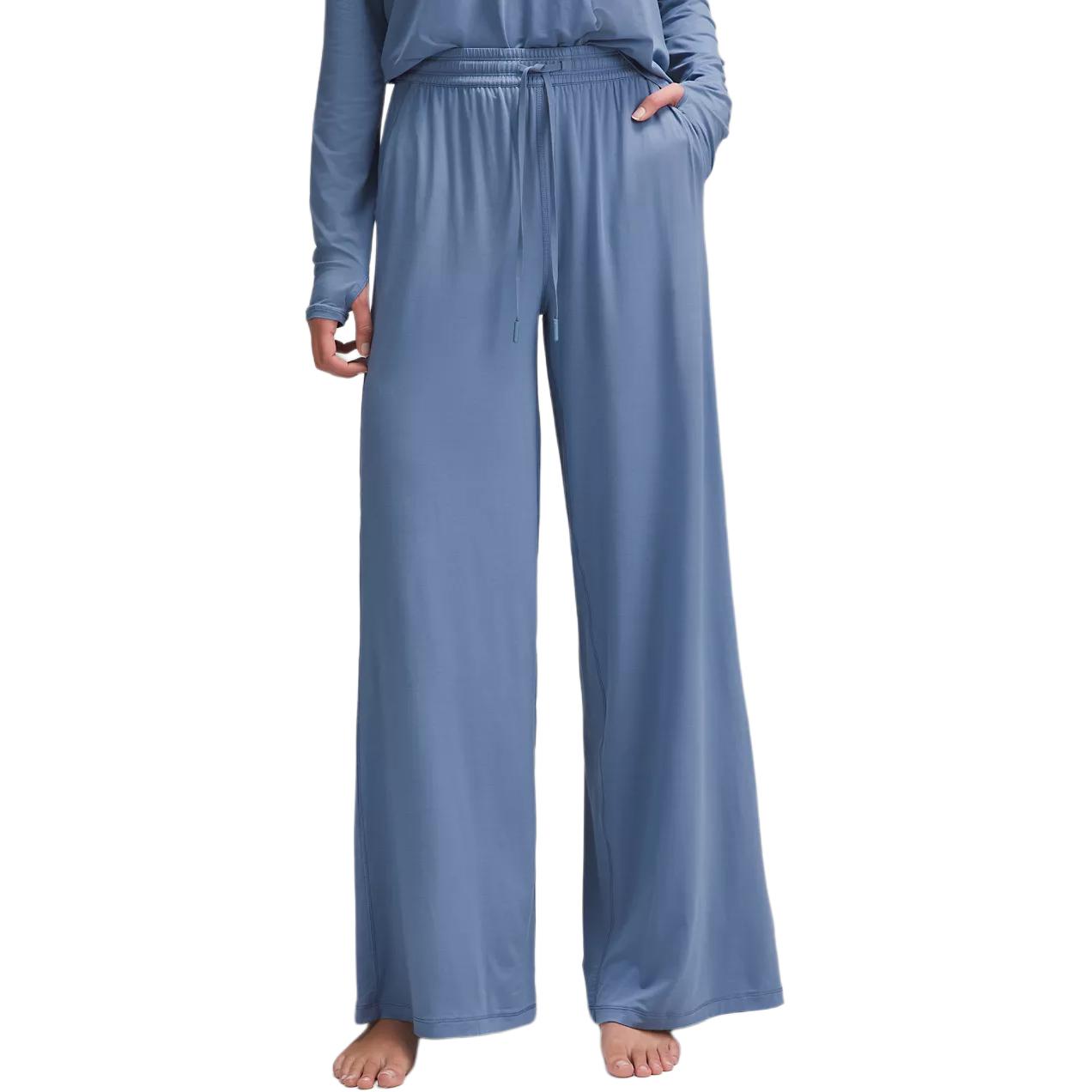 

Высокие Модельные Широкие Брюки для Отдыха Повседневные Женские Lululemon, Oasis Blue Oasis Blue
