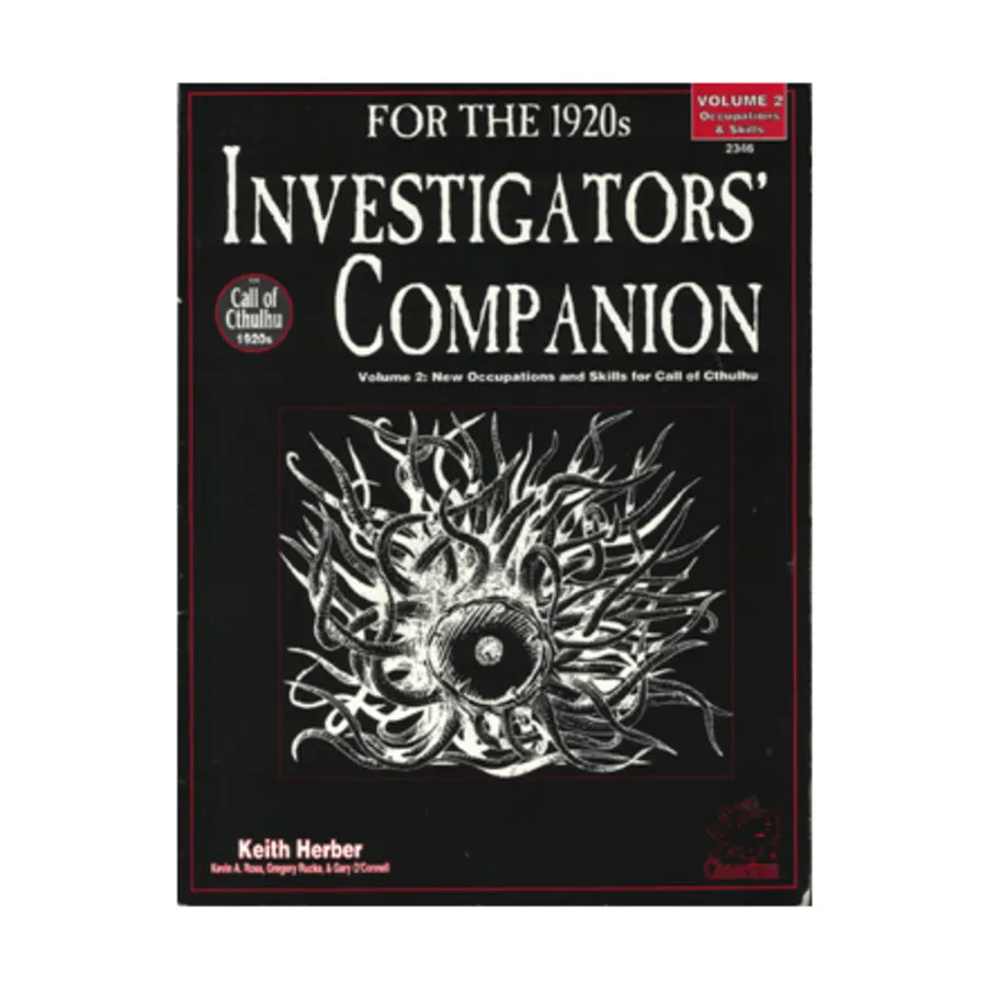 

Investigators' Companion #2 - Occupations & Skills, Call of Cthulhu - Rule, Source & Supplement Books (Chaosium 1st-5.5 Editions), мягкая обложка