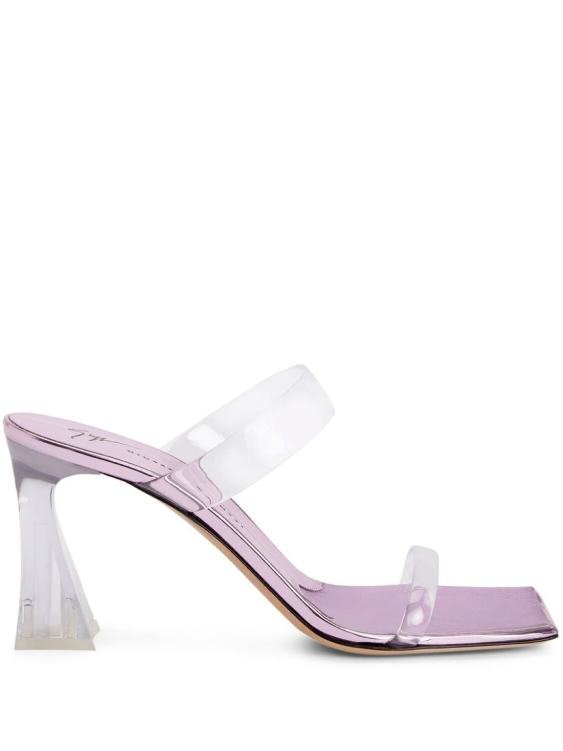 

Giuseppe Zanotti мюли Flaminia Plexi с ремешками, розовый