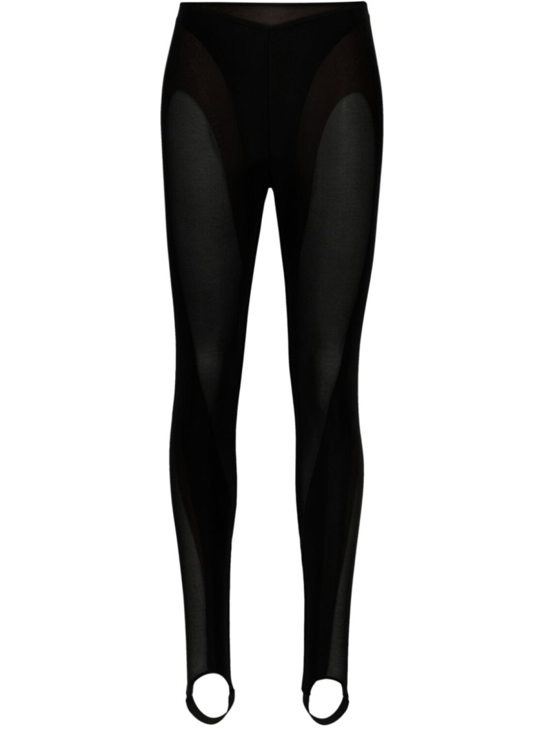 

Легинсы с сетчатыми вставками Mugler, черный