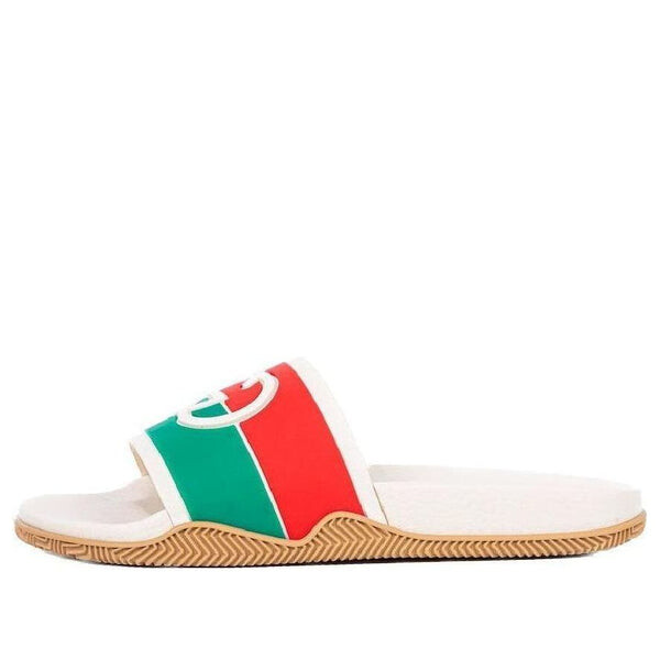

Сандалии interlocking g slide sandal 'orange green' Gucci, белый