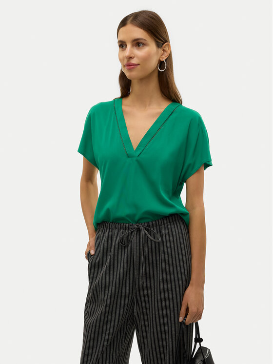 

Блузка обычного кроя Bella 10327551 Vero Moda, зеленый