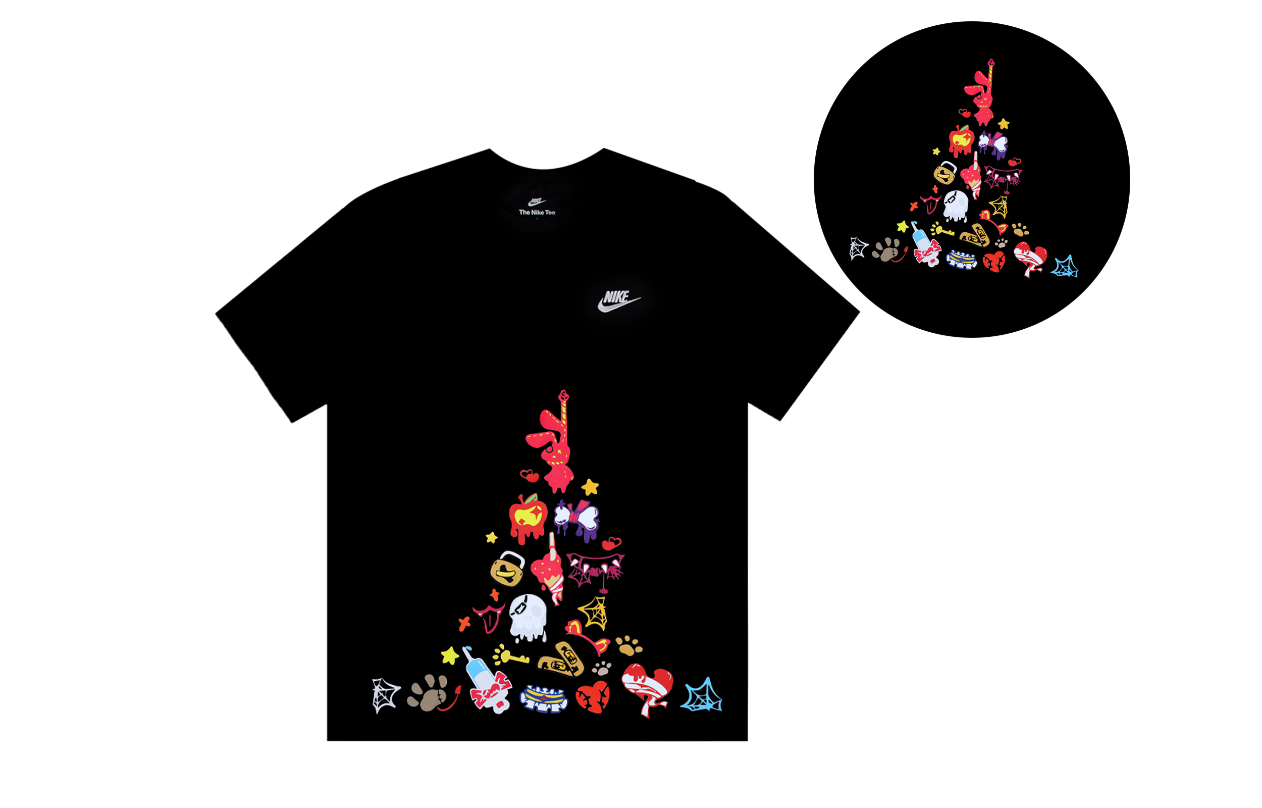 

Nike Футболка Unisex черная с граффити Animal