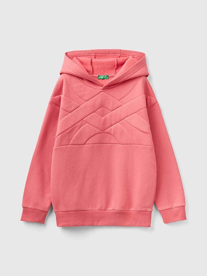 

Пуловер с капюшоном Benetton Hoodie, коралловый