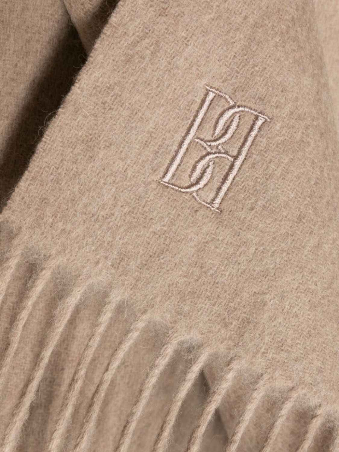 By Malene Birger шерстяное пончо с бахромой, нейтральный цвет — фото 2