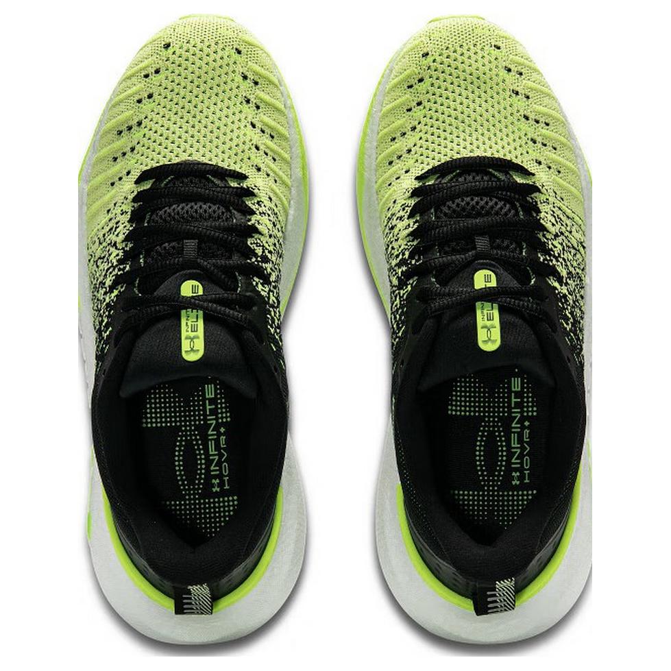 Беговые кроссовки Infinite Elite Low Top для тренировок, бега на длинные дистанции, спринта и городских перемещений мужские черно-желтые Under Armour — фото 4